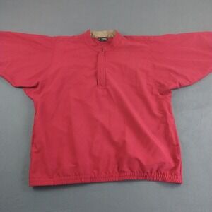 Roche Sports Jacket Men Large Burgundy Golf Outdoors 1/4 Zip Hiking Lightweight